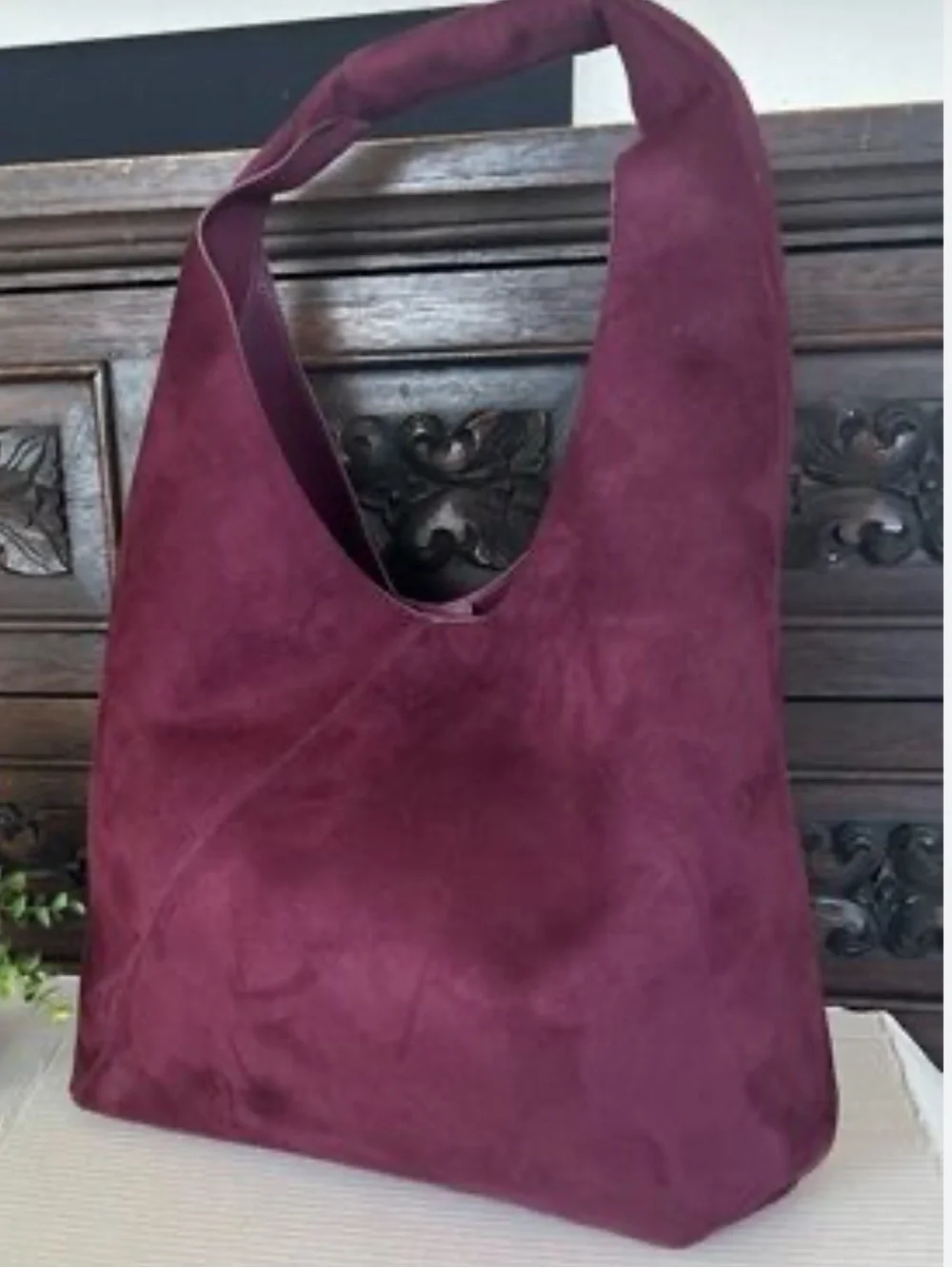 Banana republic maroon Suede Hobo slouchy Shoulder